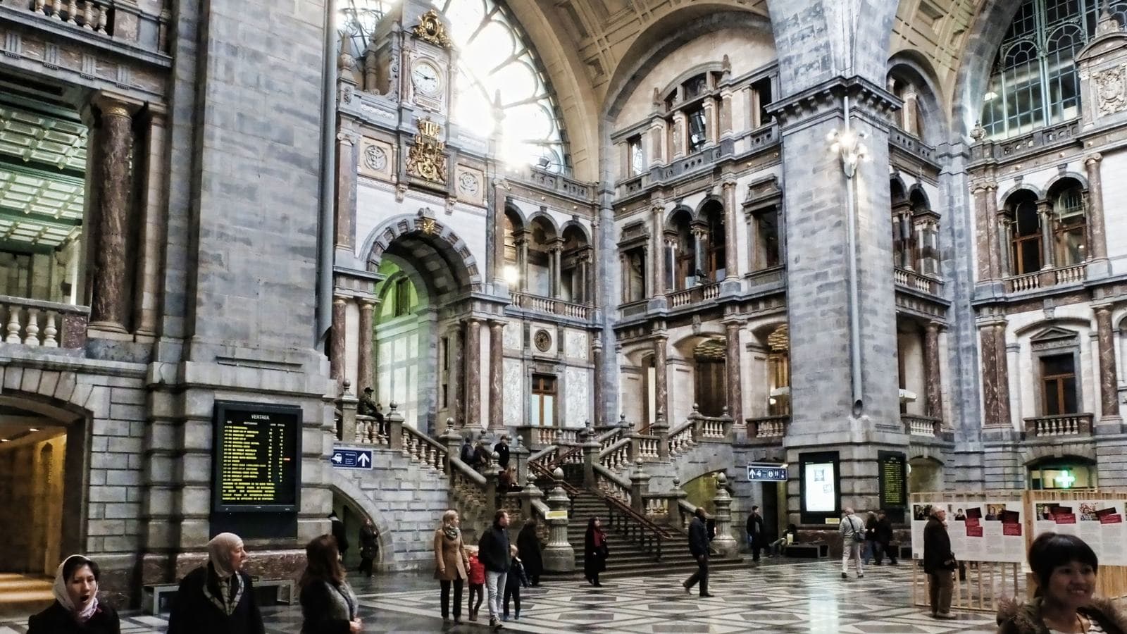 Central Railway Station Hall in Antwerp. File photograph.