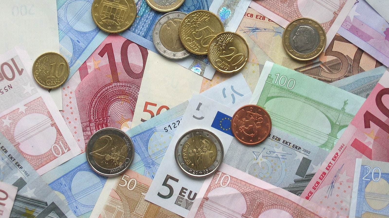 Euro coins and banknotes. File photograph.